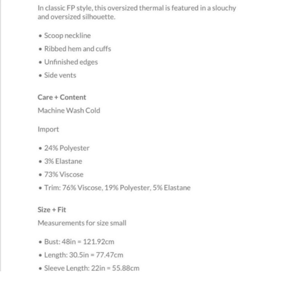 Final Price Drop 🔥 Free People NorthShoreThermal  Top , Side Splits Thumbholes - Picture 15 of 15